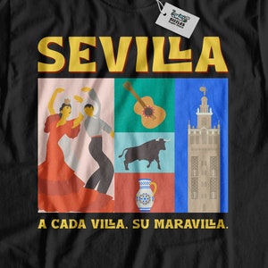 Unisex Sevilla T-Shirt | Spanish Seville Gifts & Bullfighting / Flamenco Shirts
