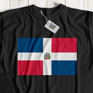Dominican republic flag t-shirt | Dominican tshirt | flag of the Dominican Republic t shirt | red blue and white flag top | Dominican gifts