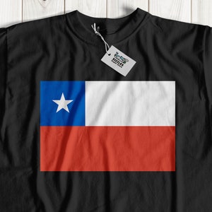 Unisex Cileno bandiera t-shirt / Cile tshirt / bandiera del Cile t shirt / rosso blu e bianco bandiera top / Cile idee regalo / Cile top