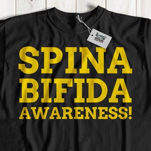 Unisex Spina Bifida Awareness T-Shirt, Neural Tube Defect Shirt, NTD Gift Ideas, Myelomeningocele Gifts