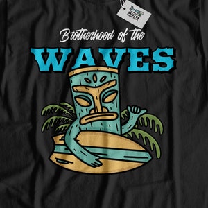Unisex Funny Hawaii Surfer T-Shirt | Hawaii Gift Ideas | Hawaiian Surfing Vacation Gifts | Hawaiian Tiki Statue Shirt, Aloha Present