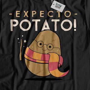 Expecto Potato! Unisex Wizard T-Shirt & Magic Wand Potato Gifts
