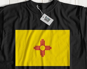 New Mexico Flagge t Shirt | New Mexico Flagge Shirt | New Mexiko Flagge oben | Staat New Mexico t-Shirt | unisex New Mexico T-Shirt