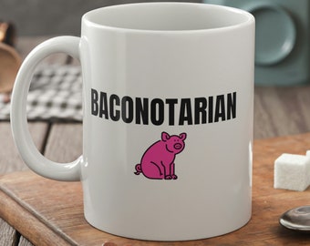 Baconotarian Funny Bacon Mug 11oz 330ml & Butcher Mugs