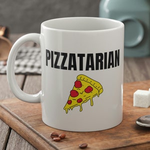 Pizzatarian Funny Pizzeria Mug 11oz 330ml Pepporni Pizza Gifts