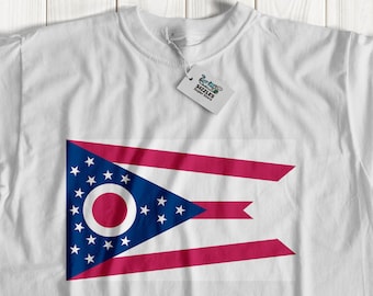 T-shirt Ohio Flag | Chemise drapeau de l’Ohio | Haut de drapeau de l’Ohio | T-shirts de drapeau de l’Ohio | T-shirt State of Ohio | tous les temps pour le monde