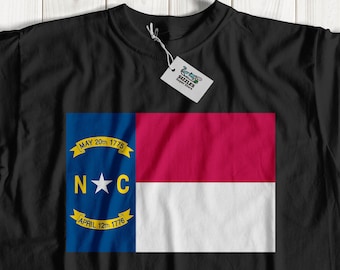 North Carolina Bandiera tshirt / N Carolina Bandiera tshirt / North Carolina bandiera top / Stato della Carolina del Nord tshirt / unisex North Carolina tshirt