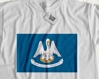 Louisiana Flagge-t-Shirt | Louisiana Flagge Shirt | Louisiana Flagge oben | State of Louisiana T-Shirt | unisex Louisiana tshirt