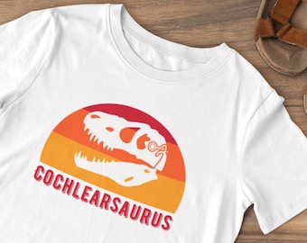 T-shirt implant cochléaire pour enfant | Chemise drôle de Cochlearsaurus | Joli cadeau cochléaire