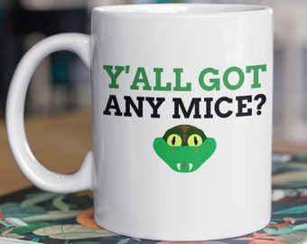 Macie jakieś myszy? Zabawny kubek węża 11oz 330ml Prezenty dla gadów i węży