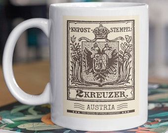 Austrian Stamp Mug 11oz 330ml Gifts For Stamp Collectors Mugs