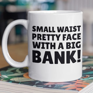 Pretty Face With A Big Bank! Funny Squatting Mug 11oz 330ml Gift For Friend With Big Booty Mugs, Cute Gym Gifts