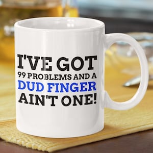 Funny Finger Amputee Mug 11oz 330ml | Missing Fingers Gift Ideas | Finger Surgery Mugs