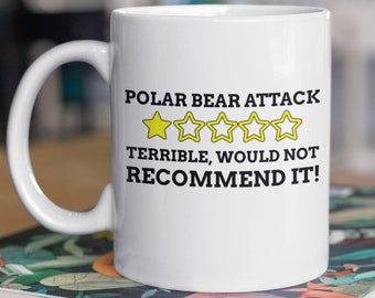 Divertente Polar Bear Attack Mug 11oz 330ml Polar Bear Idee Regalo