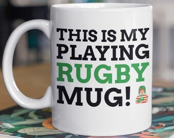 Lustige Rugby Becher 11oz 330ml Rugby Spieler Tassen, Geschenke für Rugby Lehrer