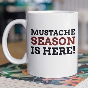¡La temporada de bigote ya está aquí! Funny Mustache Mug 11oz 330ml Movember Gift Ideas, Facial Hair Mugs Para Papá, Hermano, Novio