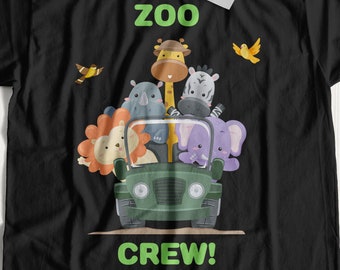 Unisex Funny Zoo Crew T-Shirt | Zoo Birthday Party Shirt, Zoology Gifts & Safari Shirts