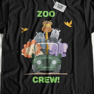 Unisex Funny Zoo Crew T-Shirt | Zoo Birthday Party Shirt, Zoology Gifts & Safari Shirts