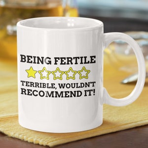 Being Fertile 1 Star Funny Vasectomy Mug 11oz 330ml Tied Tubes Gifts | Tubal Ligation Mugs
