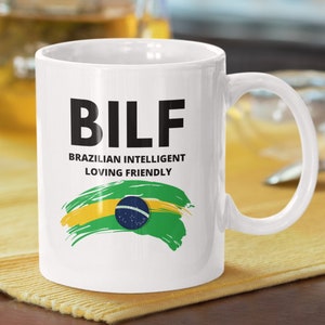 Funny Brazilian mug 330ml 11oz | Fun Brazil Mugs for Dad Boyfriend Husband | Brazilian Wife Mother Girlfriend Co worker Coffee mugs