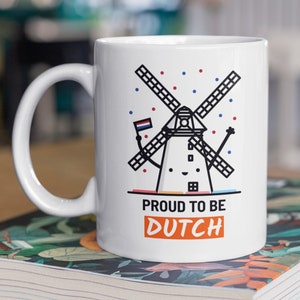 Proud To Be Dutch マグカップ 11オンス 330ml オランダの風車マグカップ、オランダギフト