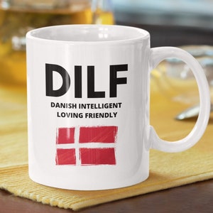 Funny Danish mug 330ml 11oz | Fun Denmark Mugs for Dad Boyfriend Husband | Danish Wife Mother Girlfriend Co worker Coffee mugs