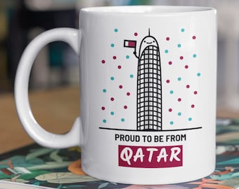 Dumni z bycia z Kataru Kubek 11oz 330ml Pomysły na prezenty z Kataru, Kubki Doha