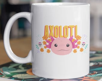 Caneca Axolotl de desenho animado fofo 11 onças 330 ml