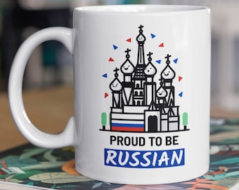 Stolt över att vara rysk mugg 330 ml - Ryssland presentidéer
