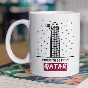 Orgoglioso di essere dal Qatar Mug 11oz 330ml Qatari Gift Ideas, Doha Mugs