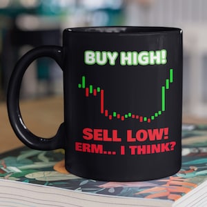 Buy The Fear Sell The Greed Funny Stock Trading Mug 11oz 330ml, Forex Traders Mugs, Investor Gift Ideas