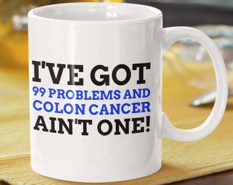 Rolig mugg för tjocktarmscancer 330 ml presentidéer för cancer i tarmen, ändtarmscancermuggar
