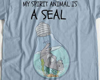 Unisex My Spirit Animal Is an Seal T-Shirt | Funny Seal tshirt | i am a Seal t-shirt | Seal gift ideas | Seal t-shirt gift | Cool Seal top