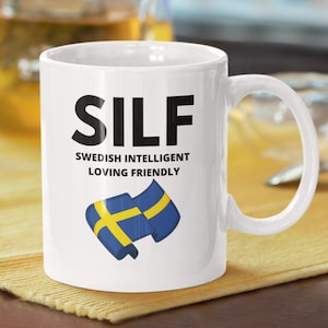 Funny Swedish mug 330ml 11oz | Fun Sweden Mugs for Dad Boyfriend Husband | Swedish Wife Mother Girlfriend Co worker Coffee mugs