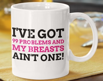 Funny Boob Job Mug 11oz 330ml Breast Reduction Gift Ideas | Augmentation Mammoplasty Gifts | Mammaplasty Mugs Plastic Surgery Gift