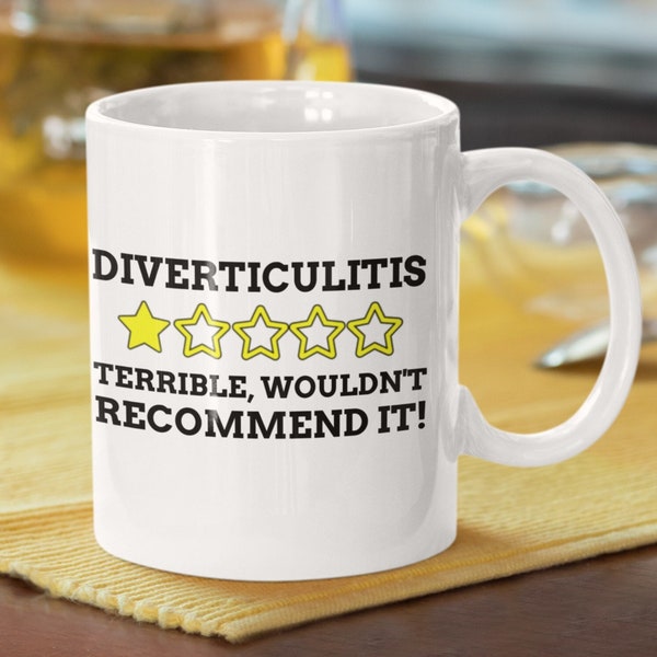 Funny Diverticulitis Mug 11oz 330ml Large Intestine Gift Ideas | Diverticula Mugs