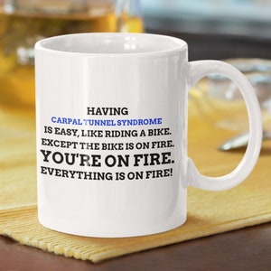 Funny Carpal Tunnel Syndrome Mug 11oz 330ml Amyotrophy Mugs | Wrist Gift Ideas