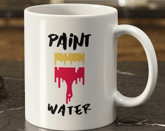 Paint Water Mug 11oz 330ml Artists Mugs & Gifts For Painters