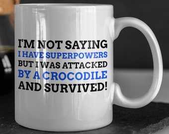 Funny Crocodile Mug 11oz 330ml Croc Attack Gift Ideas