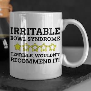 Funny Irritable Bowl Syndrome Mug 11oz 330ml IBS Gift Ideas Bowel Mugs image 1