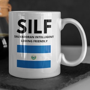 Rolig salvadoransk mugg 330 ml 11 oz | Roliga El Salvador-muggar för pappa, pojkvän, make | Salvadoransk fru, mamma, flickvän, kollega, kaffemuggar