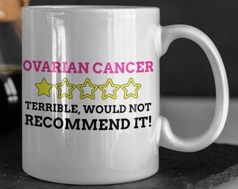 Taza divertida de cáncer de ovario 11oz 330ml / Ideas de regalos de ovarios cancerosos / Tazas de ooforectomía / Regalos de cirugía de extirpación de ovarios