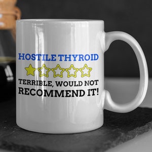 Funny Thyroid Cancer Mug 11oz 330ml | Thyroidectomy Gift Ideas | Thyroid Surgery Mugs