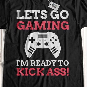 Lets Go Gaming Unisex Funny Gaming T-Shirt | Gamer Gift Ideas | Gaming Birthday Shirt For Son, Husband & Dad | Game Controller Tee