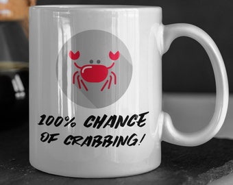 100% kans op krabben! Grappige Krabben Mok 11oz 330ml Krab Mokken