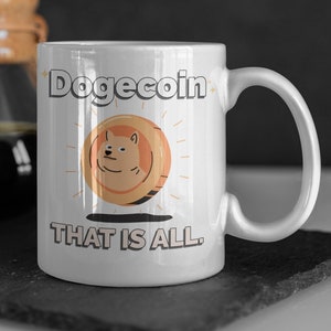Cartoon Dogecoin Mug 11oz 330ml Doge To The Moon Mugs