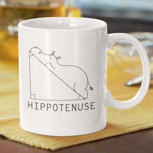 Hippotenuse grappige hypotenusa mok 11oz 330ml geschenken voor wiskundeleraren