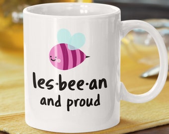 Les-bee-an Cute Lesbian Mug 11oz 330ml LGBT Gifts