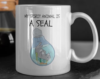 cool seal mug fun seal gifts i am a seal mug seal gift ideas funny seal mug My spirit animal is a seal cool seal mugs
