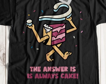 ケーキはどこ？Tシャツ ユニセックス ウルトラコットン 楽しいギフトT 